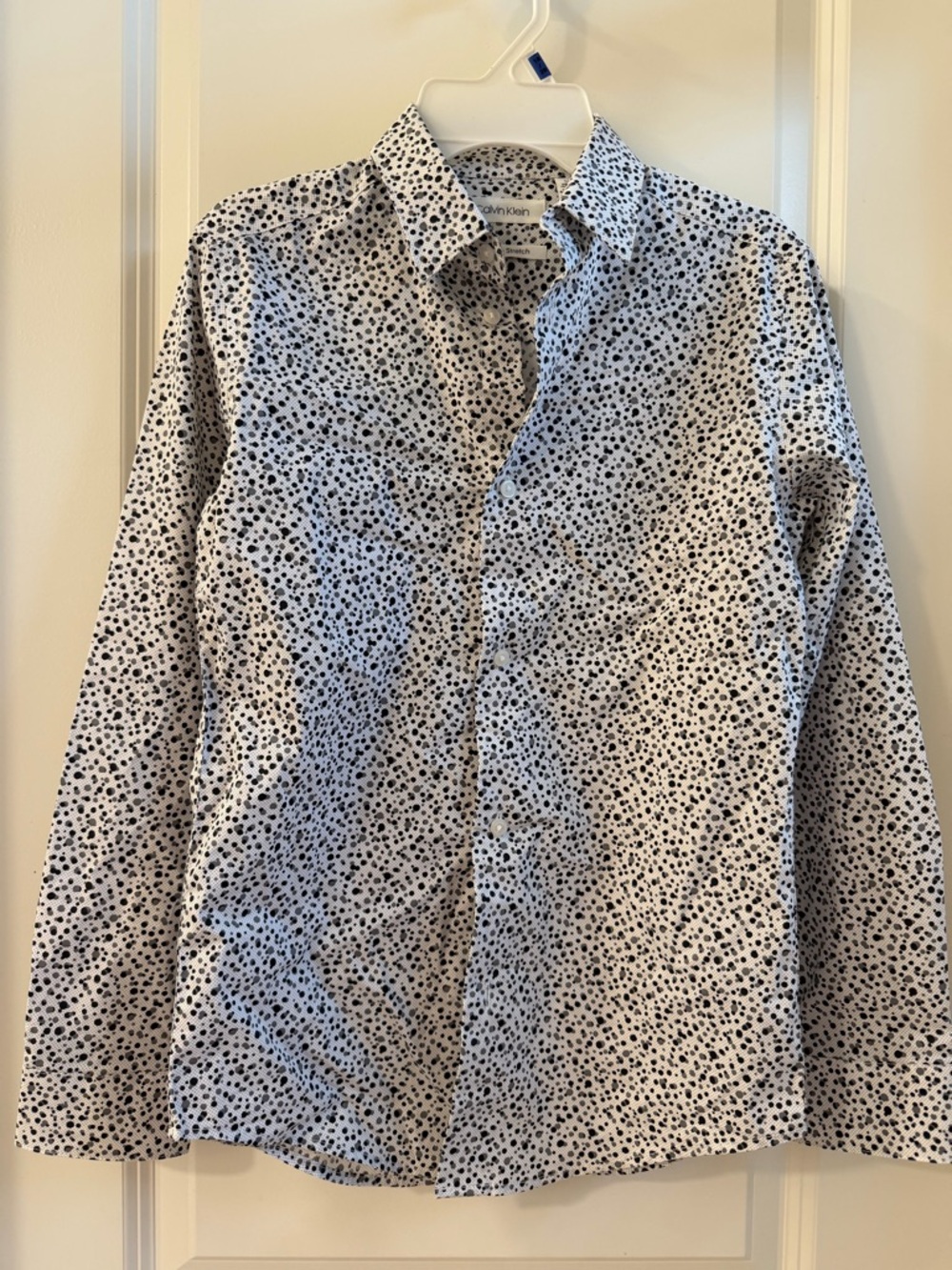 Calvin Klein Boys Button-Down Dot Print